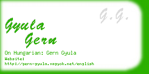 gyula gern business card